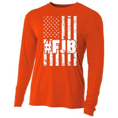 FJB F Joe Biden Vintage American Flag Cooling Performance Long Sleeve Crew