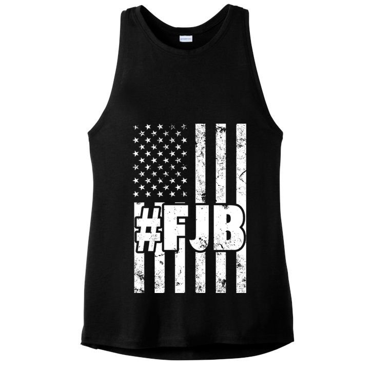 FJB F Joe Biden Vintage American Flag Ladies PosiCharge Tri-Blend Wicking Tank