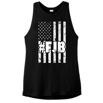 FJB F Joe Biden Vintage American Flag Ladies PosiCharge Tri-Blend Wicking Tank