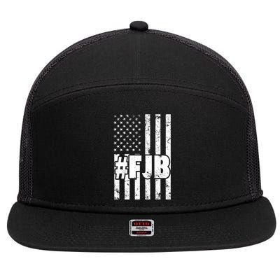 FJB F Joe Biden Vintage American Flag 7 Panel Mesh Trucker Snapback Hat