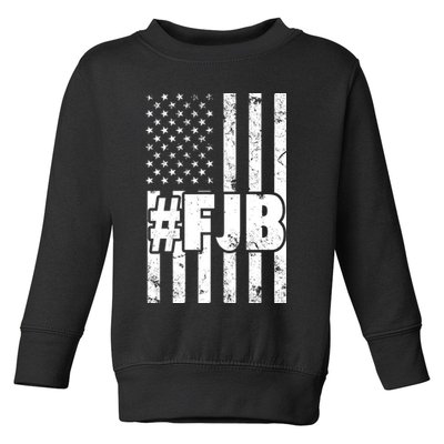 FJB F Joe Biden Vintage American Flag Toddler Sweatshirt