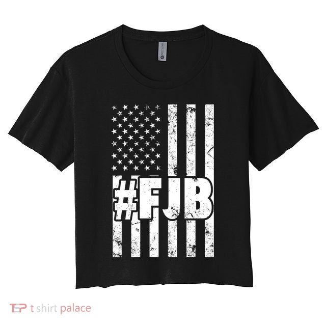 FJB F Joe Biden Vintage American Flag Crop Top