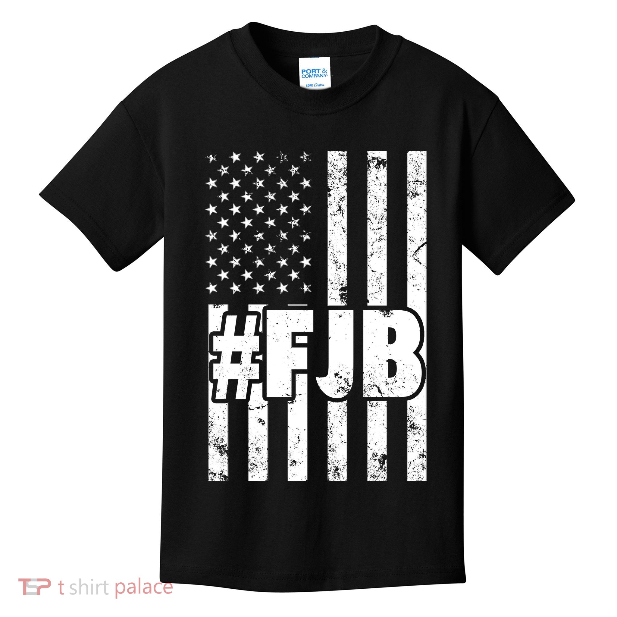 FJB F Joe Biden Vintage American Flag Kids T-Shirt