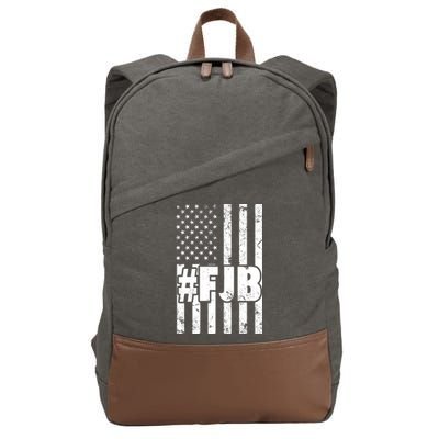 FJB F Joe Biden Vintage American Flag Cotton Canvas Backpack