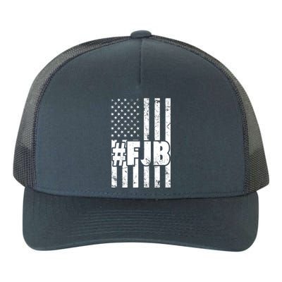 FJB F Joe Biden Vintage American Flag Yupoong Adult 5-Panel Trucker Hat