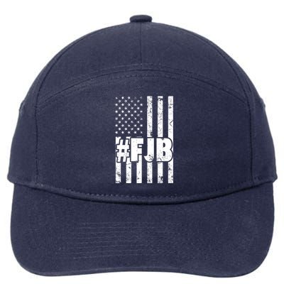 FJB F Joe Biden Vintage American Flag 7-Panel Snapback Hat