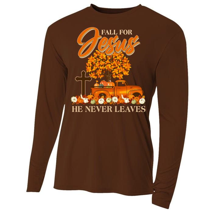 Fall For Jesus Ne Never Leaves Cooling Performance Long Sleeve Crew