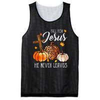 Fall For Jesus He Never Leaves Christian Autumn Thanksgiving Mesh Reversible Basketball Jersey Tank