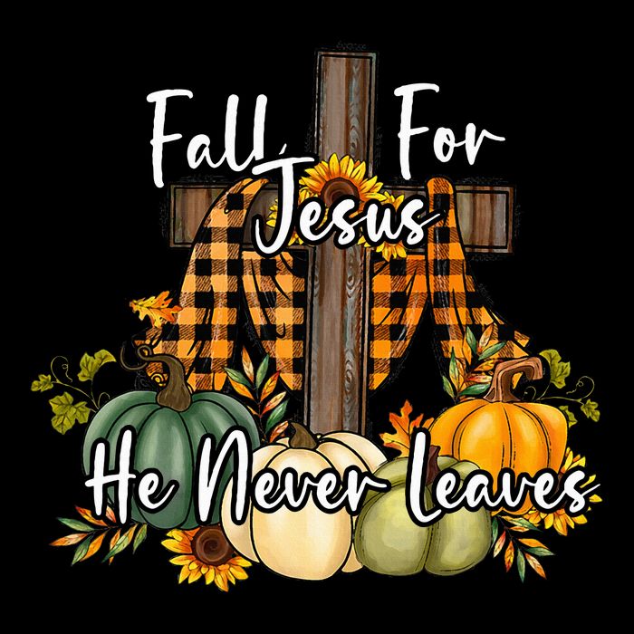 Fall For Jesus He Never Leaves Pumpkin Autumn Thanksgiving 16 in Basic Backpack