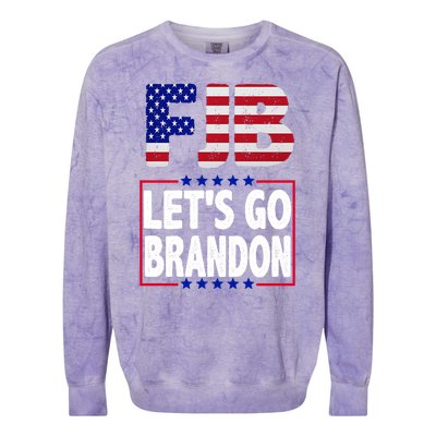 FJB F Joe Biden Lets Go Brandon Colorblast Crewneck Sweatshirt