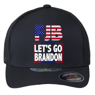 FJB F Joe Biden Lets Go Brandon Flexfit Unipanel Trucker Cap