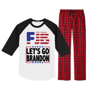 FJB F Joe Biden Lets Go Brandon Raglan Sleeve Pajama Set