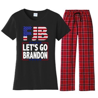 FJB F Joe Biden Lets Go Brandon Women's Flannel Pajama Set