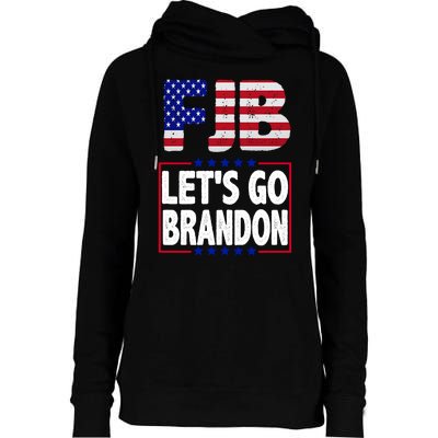 FJB F Joe Biden Lets Go Brandon Womens Funnel Neck Pullover Hood