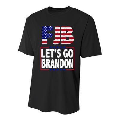 FJB F Joe Biden Lets Go Brandon Youth Performance Sprint T-Shirt