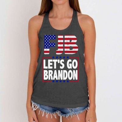 FJB F Joe Biden Lets Go Brandon Women's Knotted Racerback Tank