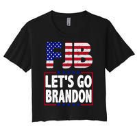 FJB F Joe Biden Lets Go Brandon Women's Crop Top Tee