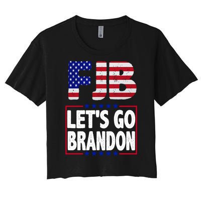 FJB F Joe Biden Lets Go Brandon Women's Crop Top Tee