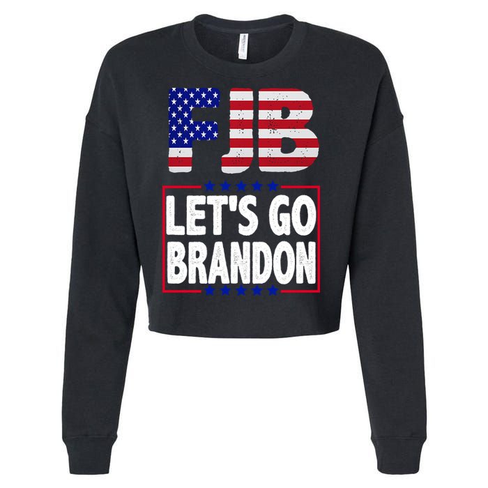 FJB F Joe Biden Lets Go Brandon Cropped Pullover Crew