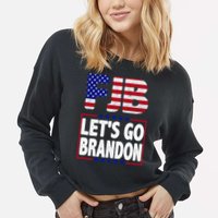 FJB F Joe Biden Lets Go Brandon Cropped Pullover Crew