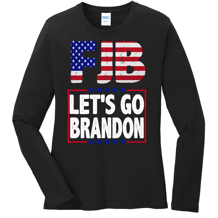 FJB F Joe Biden Lets Go Brandon Ladies Long Sleeve Shirt