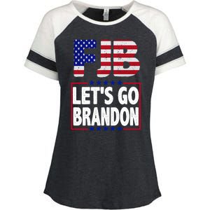 FJB F Joe Biden Lets Go Brandon Enza Ladies Jersey Colorblock Tee