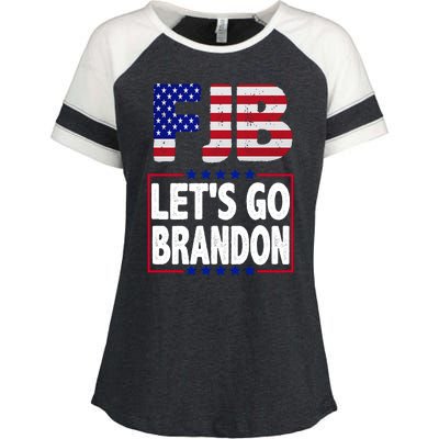 FJB F Joe Biden Lets Go Brandon Enza Ladies Jersey Colorblock Tee