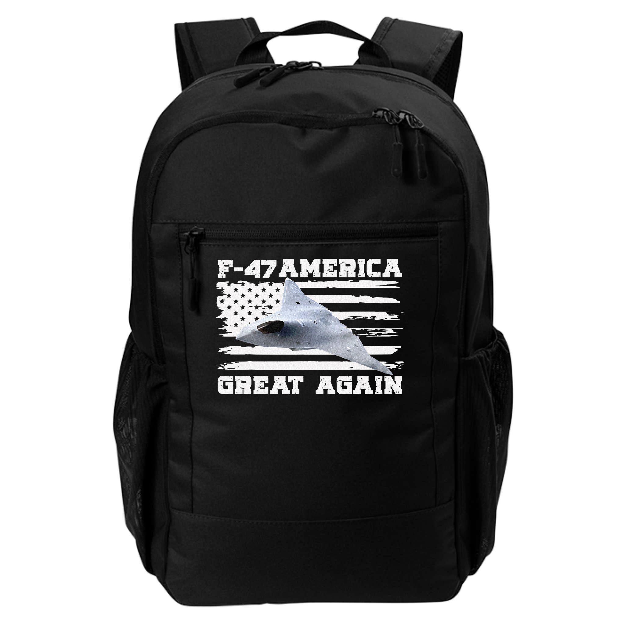 F47 Fighter Jet Aircraft US Flag F-47 Jet USA F47 Fighter Backpack