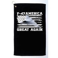 F47 Fighter Jet Aircraft US Flag F-47 Jet USA F47 Fighter Golf Towel