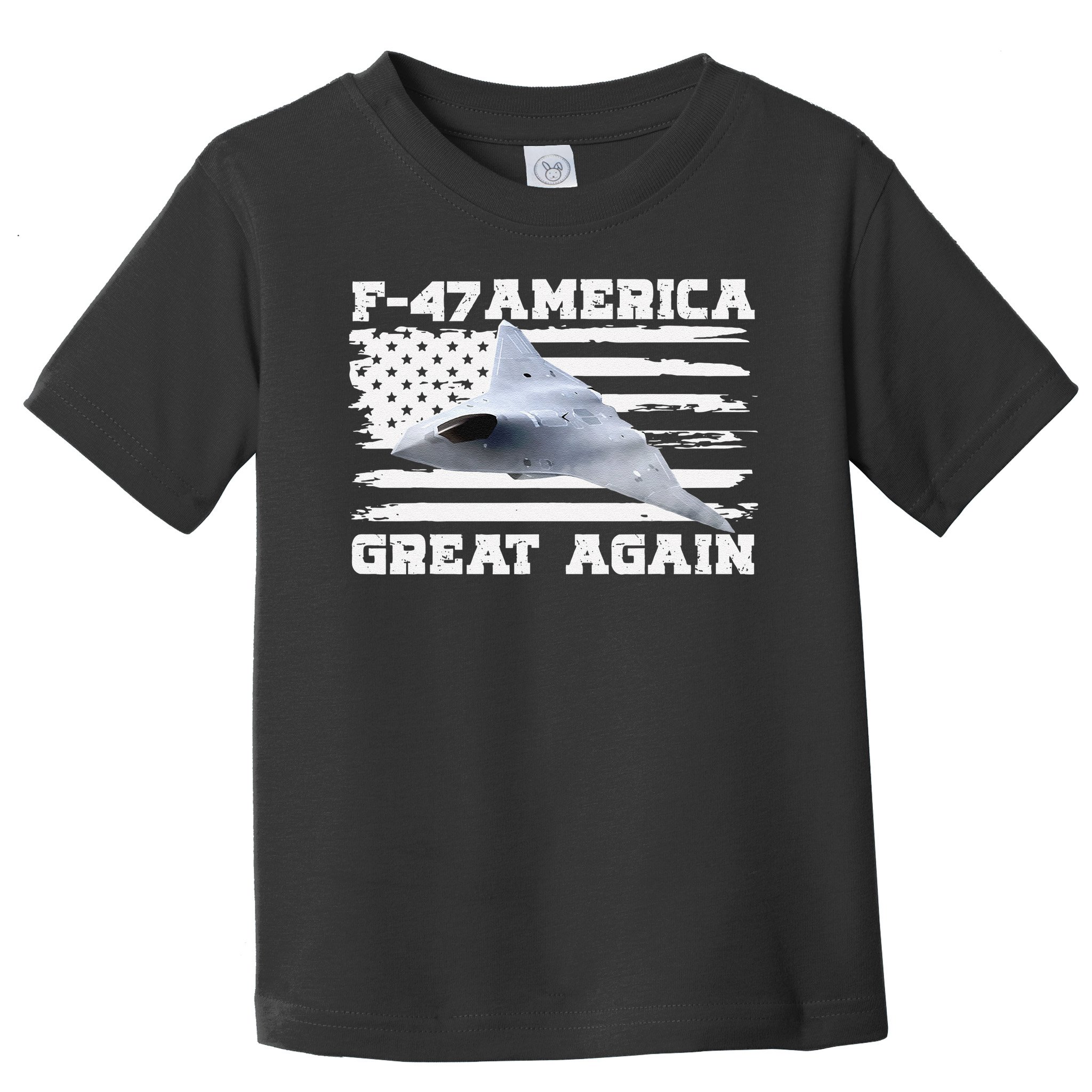 F47 Fighter Jet Aircraft US Flag F-47 Jet USA F47 Fighter Toddler T-Shirt