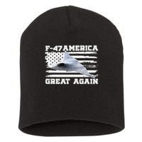 F47 Fighter Jet Aircraft US Flag F-47 Jet USA F47 Fighter Short Acrylic Beanie