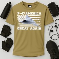 F47 Fighter Jet Aircraft US Flag F-47 Jet USA F47 Fighter Cooling Performance Crew T-Shirt