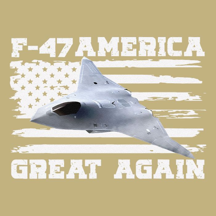 F47 Fighter Jet Aircraft US Flag F-47 Jet USA F47 Fighter Cooling Performance Crew T-Shirt
