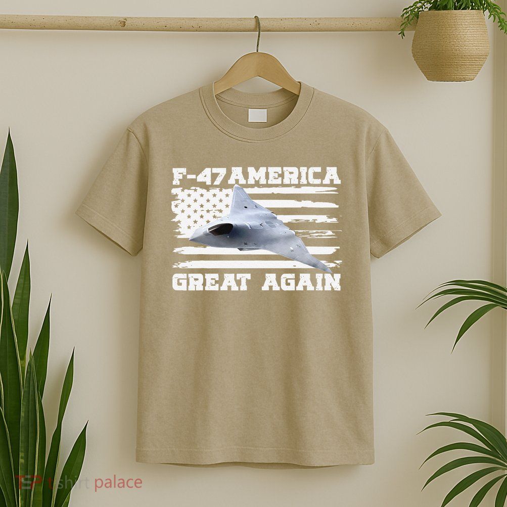 F47 Fighter Jet Aircraft US Flag F-47 Jet USA F47 Fighter T-Shirt