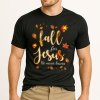 Fall For Jesus He Never Leaves Autumn Cooling Performance Crew T-Shirt