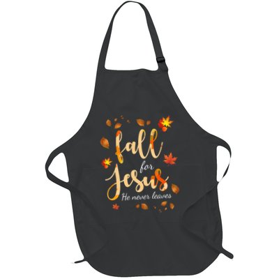Fall For Jesus He Never Leaves Autumn Apron