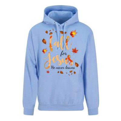 Fall For Jesus He Never Leaves Autumn Unisex Surf Hoodie