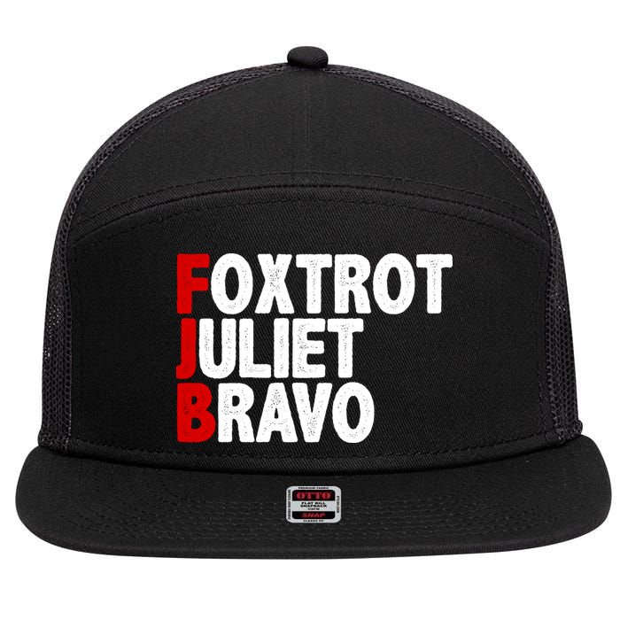 FJB Foxtrot Juliet Bravo 7 Panel Mesh Trucker Snapback Hat