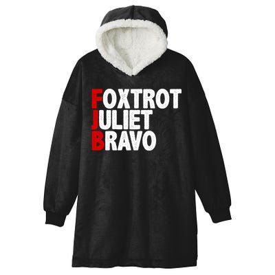 FJB Foxtrot Juliet Bravo Hooded Wearable Blanket