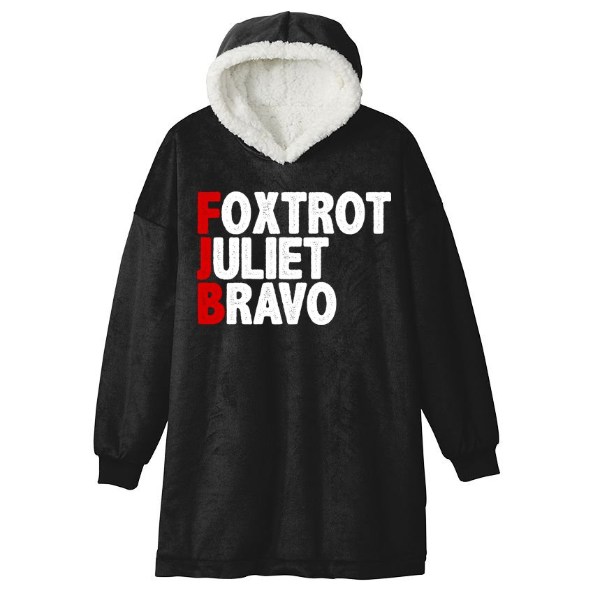 FJB Foxtrot Juliet Bravo Hooded Wearable Blanket