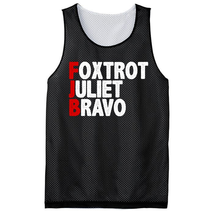 FJB Foxtrot Juliet Bravo Mesh Reversible Basketball Jersey Tank