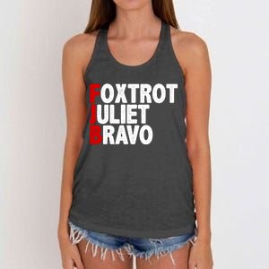 FJB Foxtrot Juliet Bravo Women's Knotted Racerback Tank