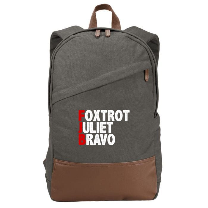FJB Foxtrot Juliet Bravo Cotton Canvas Backpack