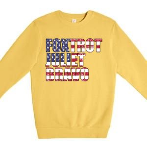 FJB Foxtrot Juliet Bravo USA Anti Biden Premium Crewneck Sweatshirt