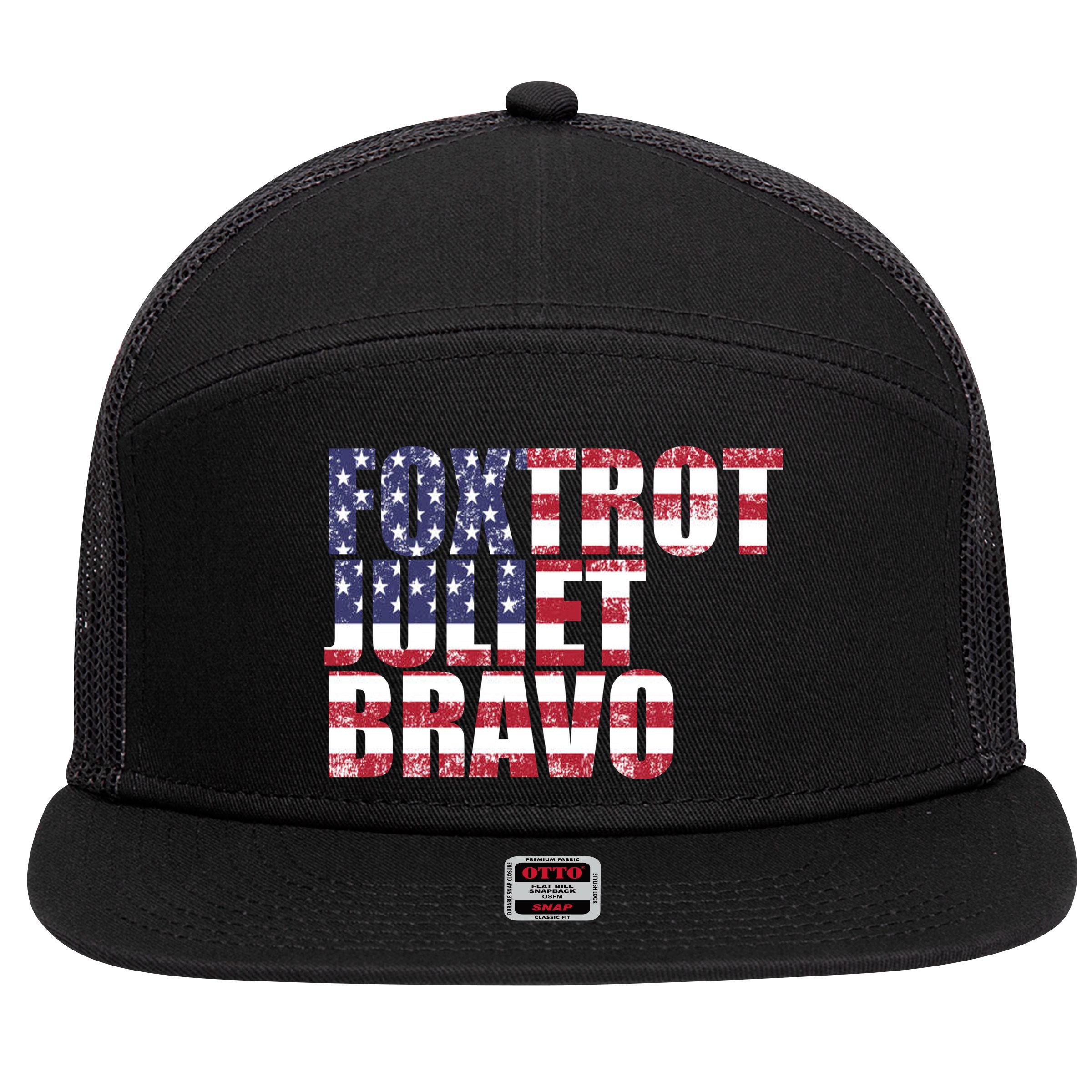 FJB Foxtrot Juliet Bravo USA Anti Biden 7 Panel Mesh Trucker Snapback Hat