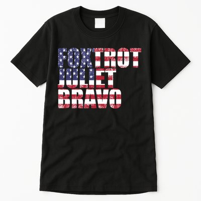 FJB Foxtrot Juliet Bravo USA Anti Biden Tall T-Shirt