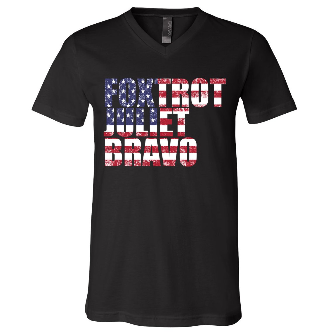 FJB Foxtrot Juliet Bravo USA Anti Biden V-Neck T-Shirt