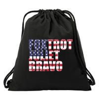 FJB Foxtrot Juliet Bravo USA Anti Biden Drawstring Bag
