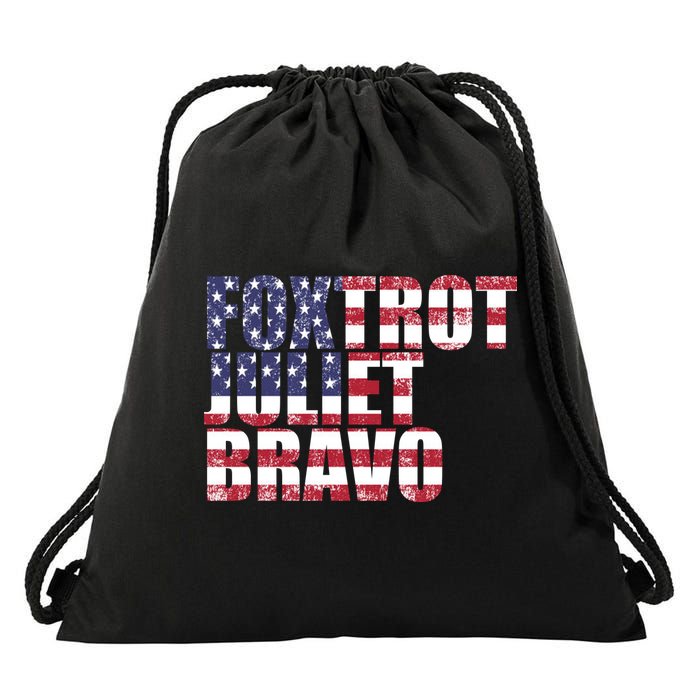 FJB Foxtrot Juliet Bravo USA Anti Biden Drawstring Bag