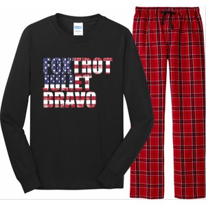 FJB Foxtrot Juliet Bravo USA Anti Biden Long Sleeve Pajama Set